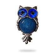 Midnight Cobalt Owl Brooch image