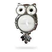 Snow Owl Enamel Brooch image