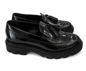 Luca Rossi Brogue Loafer - Black image