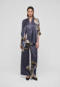Dea Kudibal Margo silk floral print trousers in grey image