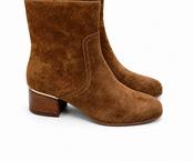 Lola Cruz Block Heel Boot - Chestnut image