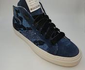 Stokton Bolt D denim and velvet high top runner image