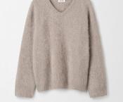 Soft Goat Brushed Cashmere V  - Grey image