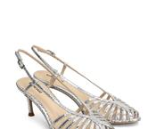 Lola Cruz 134Z51BK strappy sliver sandals