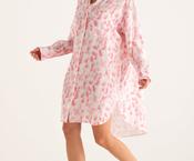 120 Lino W4PJ4 Printed Linen Shirt Dress