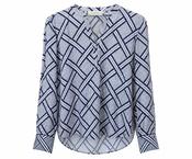 Herzens Silk Tunic – Night Blue Grey Multi image