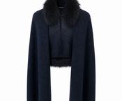 Dom Goor Fur Trim Scarf - Black image