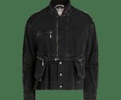 High Keira zip washed denim jacket image