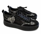 Kennel and Schmenger Leather &amp; Tweed Trainer - Black image