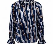 Herzens Silk Tunic – Night Blue Multi image