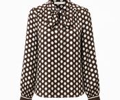 Herzens Silk Blouse – Black Coffee Creamy image