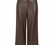 Raffaello Rossi Palina Leather Trouser – Dark Brown image