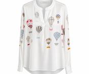 Herzens Silk Tunic – Grey Pink Multi