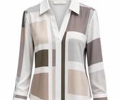 Herzens Silk Blouse - Limestone Multi image