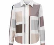 Herzens Silk Shirt – Limestone Multi image