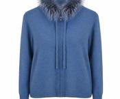 Dom Goor Fur Trim Hoodie - Blue