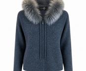 Dom Goor Fur Trim Hoodie - Grey