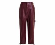 Essentiel Antwerp Faux Leather Trousers - Wine