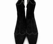 Lola Cruz Suede Block Heel Boot - Black image