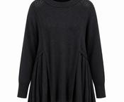 High Pleated Knit - Black image