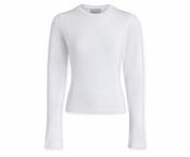 Varley Edna Long Sleeve Fitted Tee – White