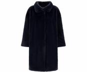 Herno Faux Fur  Half Coat – Navy image