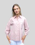 Peserico A06848 cotton glazed shirt with metallic pocket details pink image