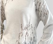 High Session laddered detail in cotton knit white. image
