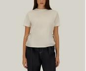 Herno JG000224D t-shirt with techno fabric back white