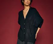ISIK OZGUR 2633-07 ribbon knit long cardi