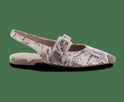 Kennel and Schmenger  Greta Snakeskin Shoe flat shoe with jewel buckle image