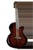 X30-12 String Black Quilted Maple - Emerald Guitars image