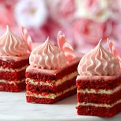 Pink Frost Red Velvet Cake