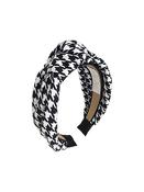 Houndstooth Print Headband Black &amp; White