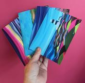 Scattered collection,  set of 4 cards