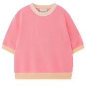 JUMPER 1234 MANY CONTRAST T-SHIRT - COSMO PINK / CREAM