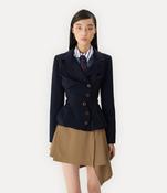 VIVIENNE WESTWOOD DRUNKEN TAILORED JACKET | NAVY SERGE WITH ORB JACQUARD LINING image