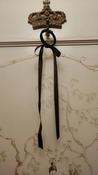 JENNIFER OUELLETTE SMALL SATIN BOW HAIR TIE IN DARK BROWN