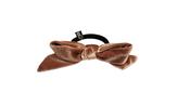 JENNIFER OUELLETTE SMALL VELVET BOWTIE HAIR TIE IN BLUSH