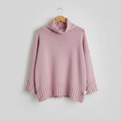 LA FEE PARISIENNE CHUNKY KNIT WITH ROLL NECK IN PINK