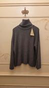 LA FEE PARISIENNE CHUNKY KNIT WITH ROLL NECK IN DEEP CHARCOAL