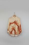 FOR RESTLESS SLEEPERS — ARETO BLOUSE WITH RUST FEATHER PRINT image