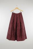 LUNATICA MILANO LUNA VENICE MIDI SKIRT IN BORDEAUX
