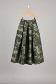 LUNATICA MILANO LUNA KE GAIA MIDI SKIRT IN DARK GREEN