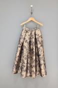 LUNATICA MILANO LUNA MOIRE MIDI SKIRT IN PAROT