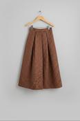 LUNATICA MILANO LUNA COCCO MIDI SKIRT IN BROWN