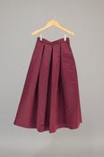 LUNATICA MILANO LUNA DUCHESSE MIDI SKIRT IN BORDEAUX
