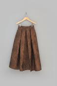 LUNATICA MILANO LUNA JQ GLIMMER MIDI SKIRT IN BROWN