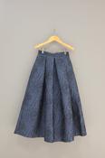 LUNATICA MILANO LUNA JQ GLIMMER MIDI SKIRT IN BLUE