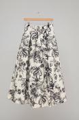 LUNATICA MILANO LUNA T PAROT MIDI SKIRT IN BLACK/WHITE image